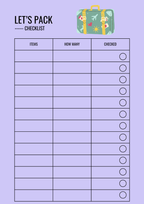 Travel Activity Pack