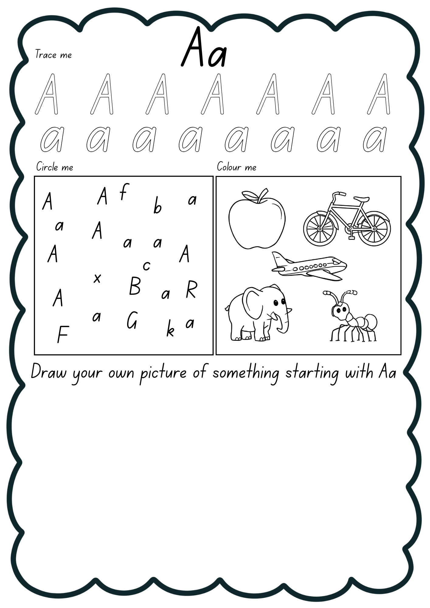 Alphabet Letters A to Z Activity Sheets
