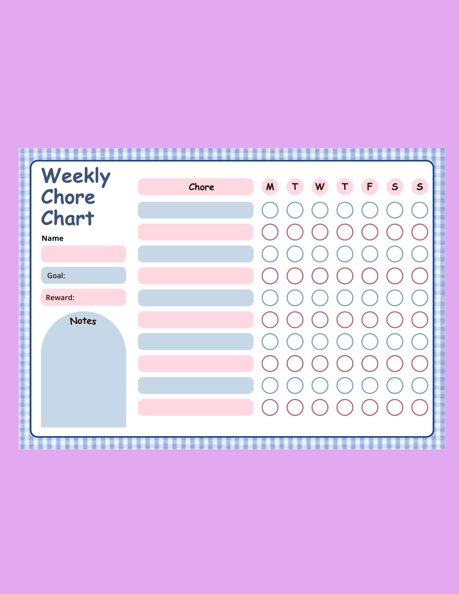 FREE DOWNLOAD! Weekly Chore Chart