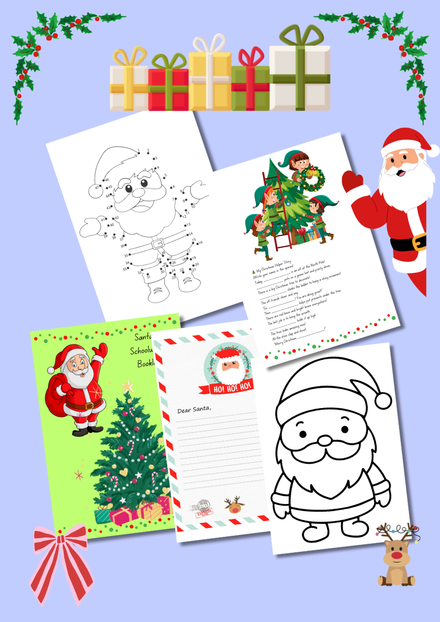 🎅 Santa’s Schoolwork Booklet – Early Years